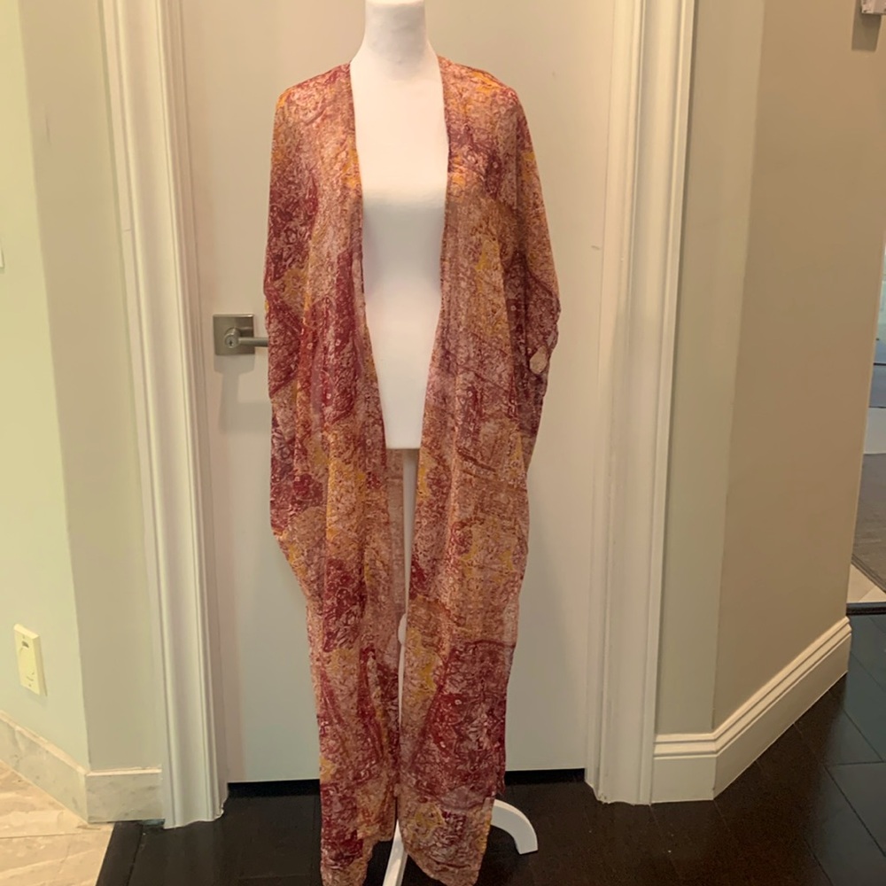 Multi Color Abstract Design Kimono - image 1